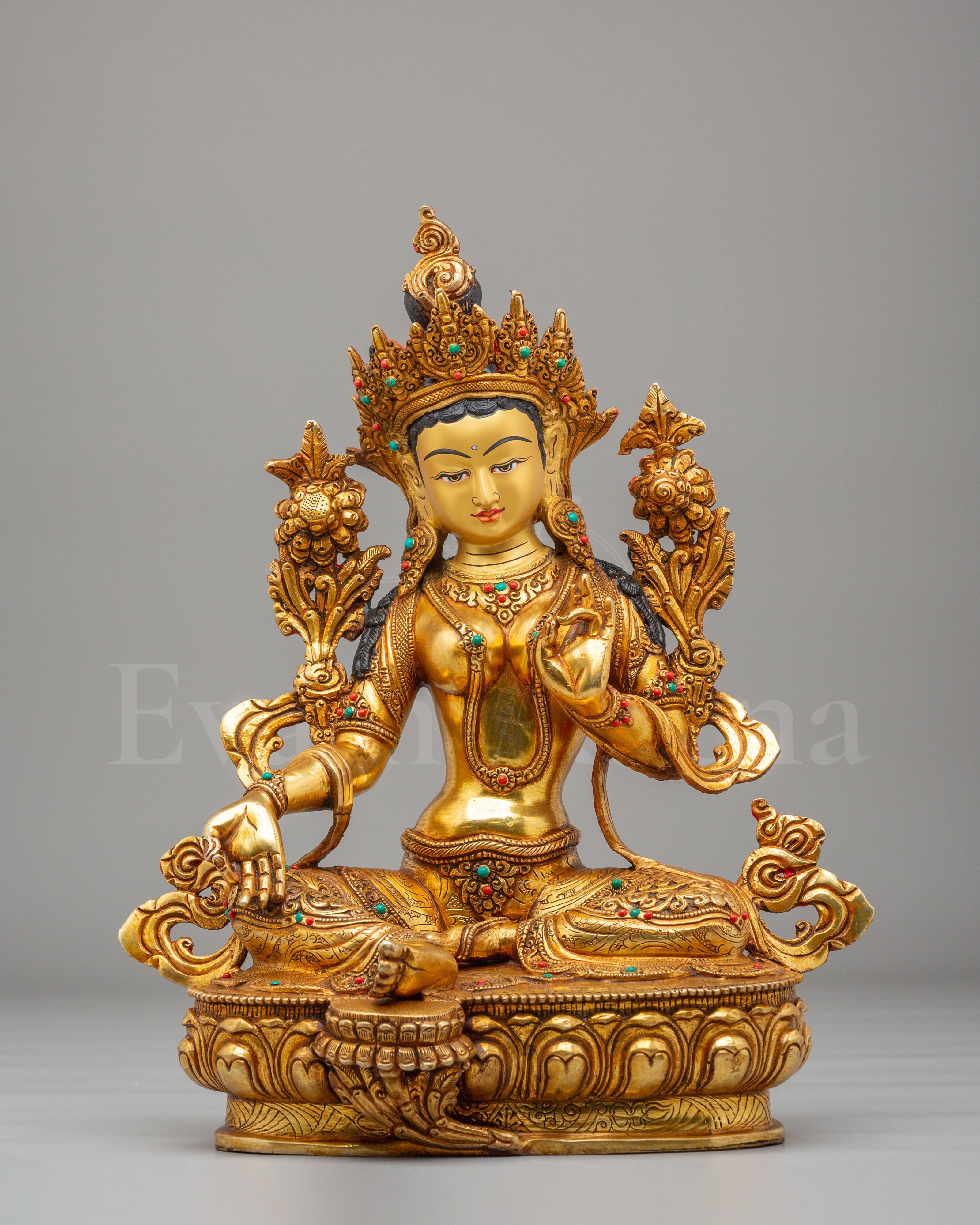Green Tara Buddhist Liberation Statue 