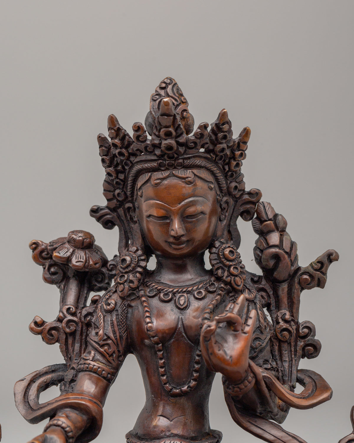 Traditional Buddhist Green Tara Statue | Symbol of Compassion and Protection