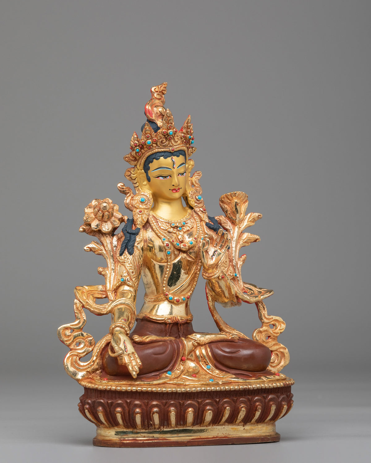 Buddhist Altar White Tara Sculpture | The Goddess of Compassion