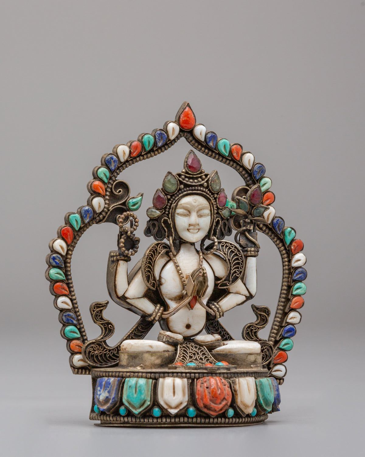 Handmade Buddhist Chenrezig Statue | Tibetan Compassion Deity Sculpture