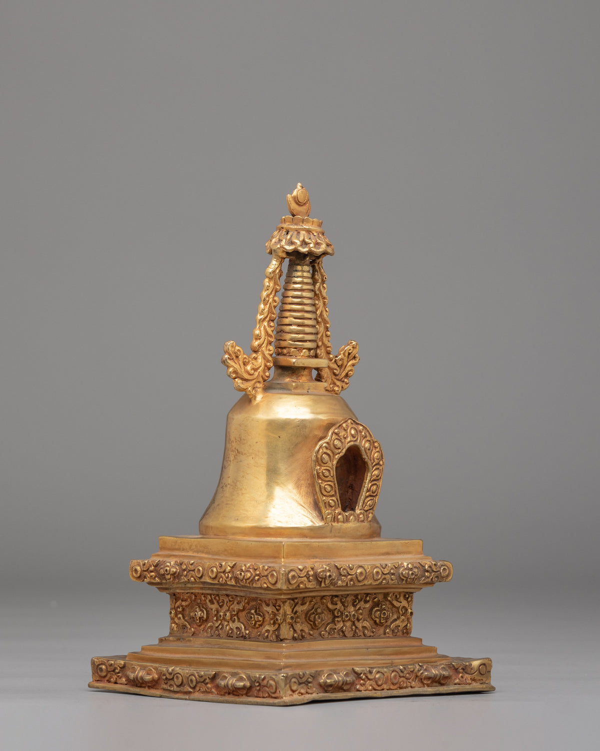 Traditional Altar Stupa | Buddhist Copper Shrine Sculpture