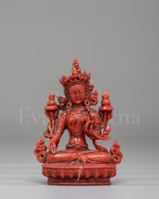 Traditional White Tara Buddhist Sculpture 