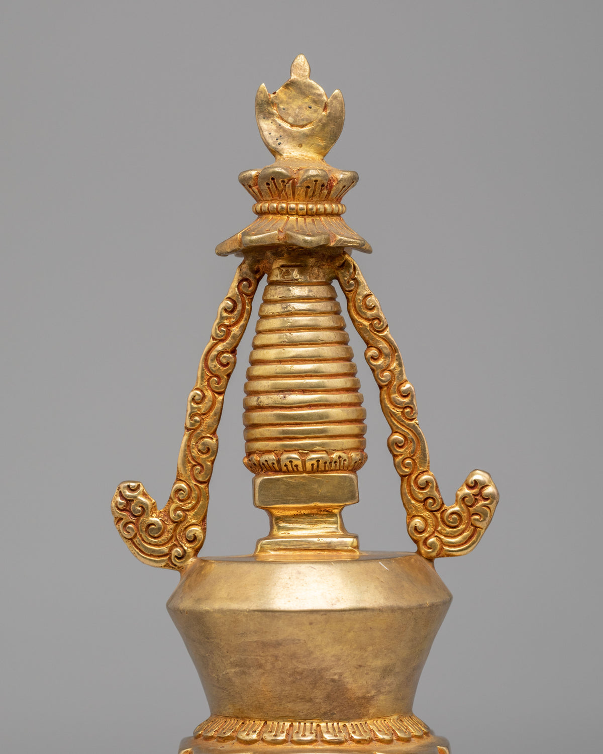 Handcrafted Meditation Kadampa Stupa  | Sacred Buddhist Shrine Decor