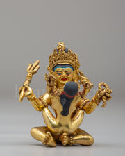 Buddhist Mahakala With Consort Statue
