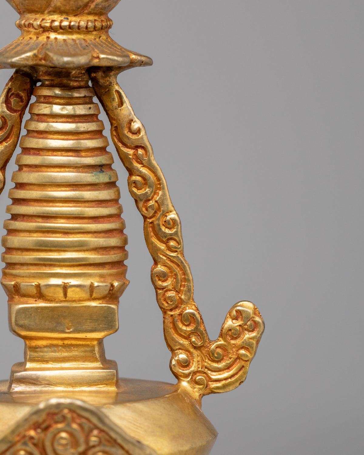 Lotus Blossom Stupa For Buddhist Altar |  Sacred Traditional  Artwork