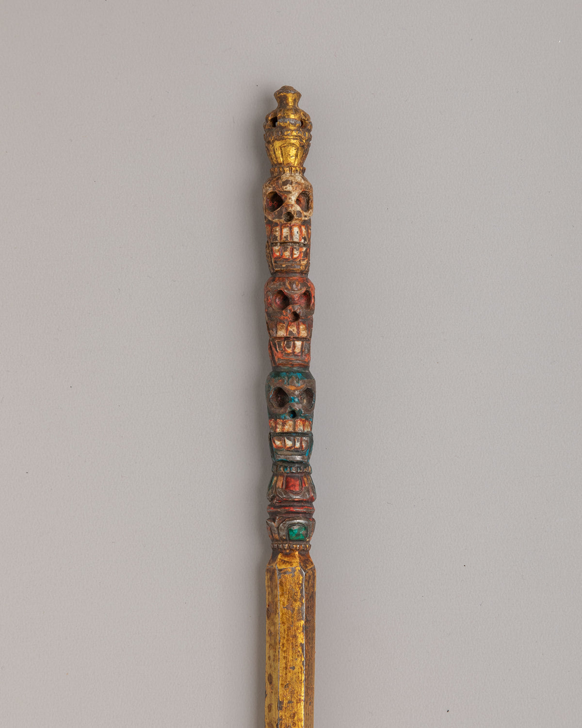 Buddhist Shrine Khatvanga | Sacred Ritual Item for Spiritual Practices