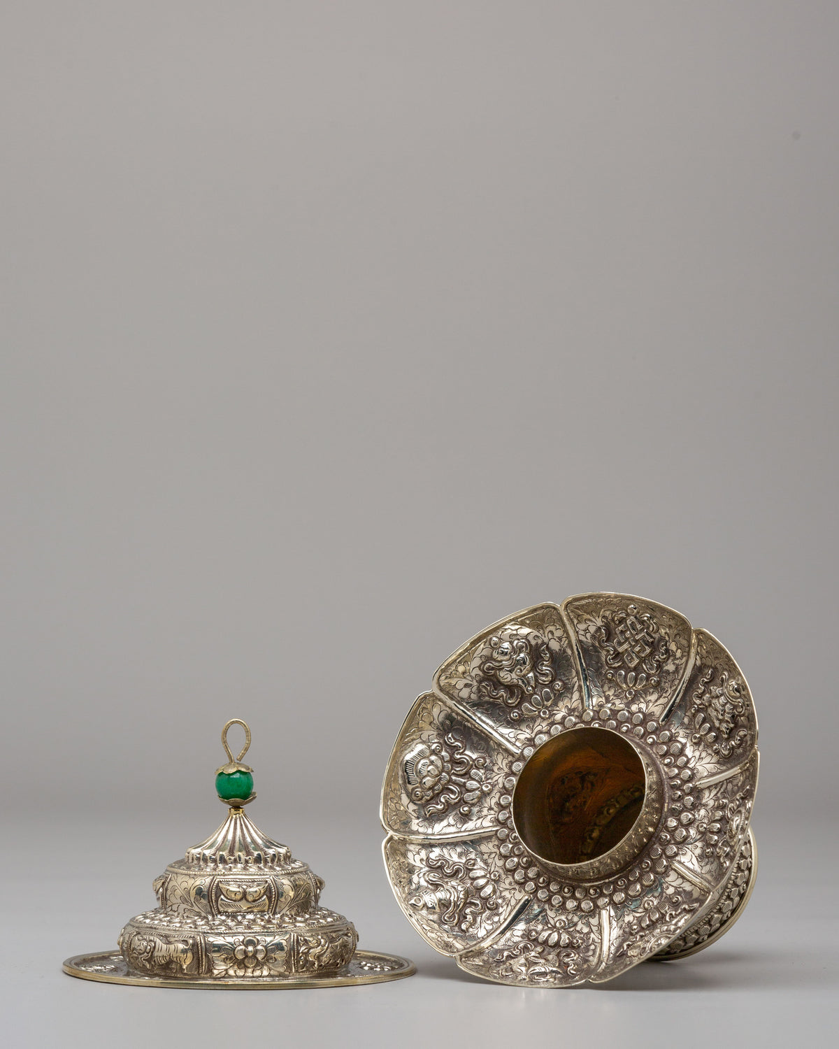 Tibetan Buddhist Tea Cup Cover | Handcrafted Tea Pot Lid