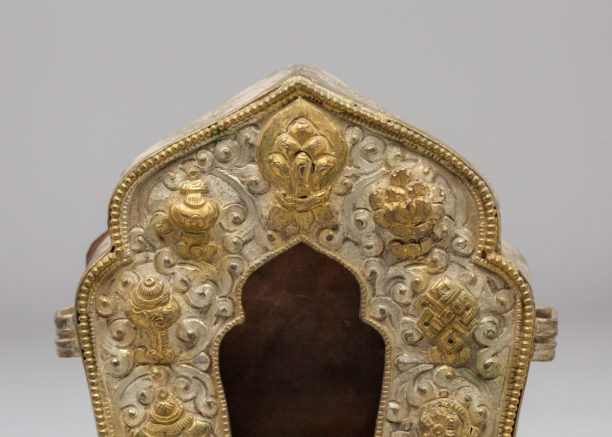 Buddhist Ghau Shrine Box | Traditional Tibetan Ritual Container