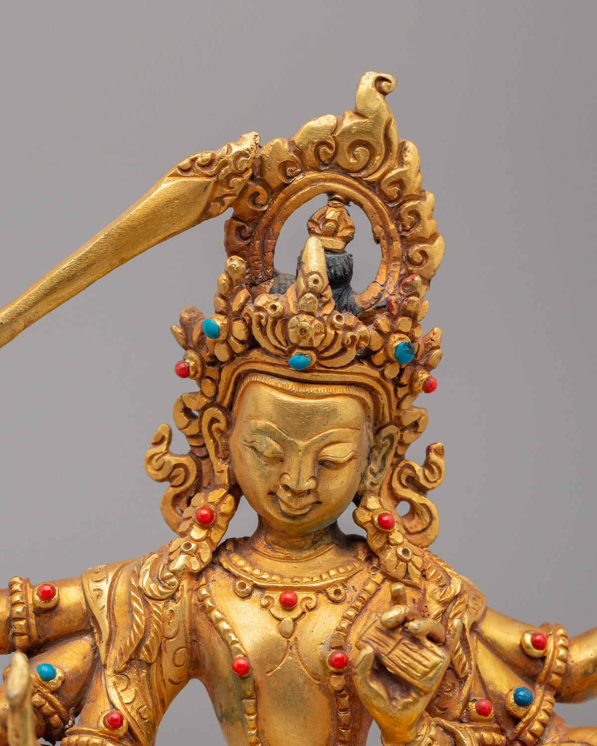 Buddhist Shrine Maha Manjushri Statue | Maha Manjushri Bodhisattva Sculpture