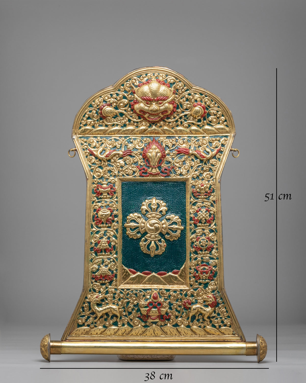 Traditional Bishwo Vajra Metal Thangka | Spiritual Artwork for Meditation