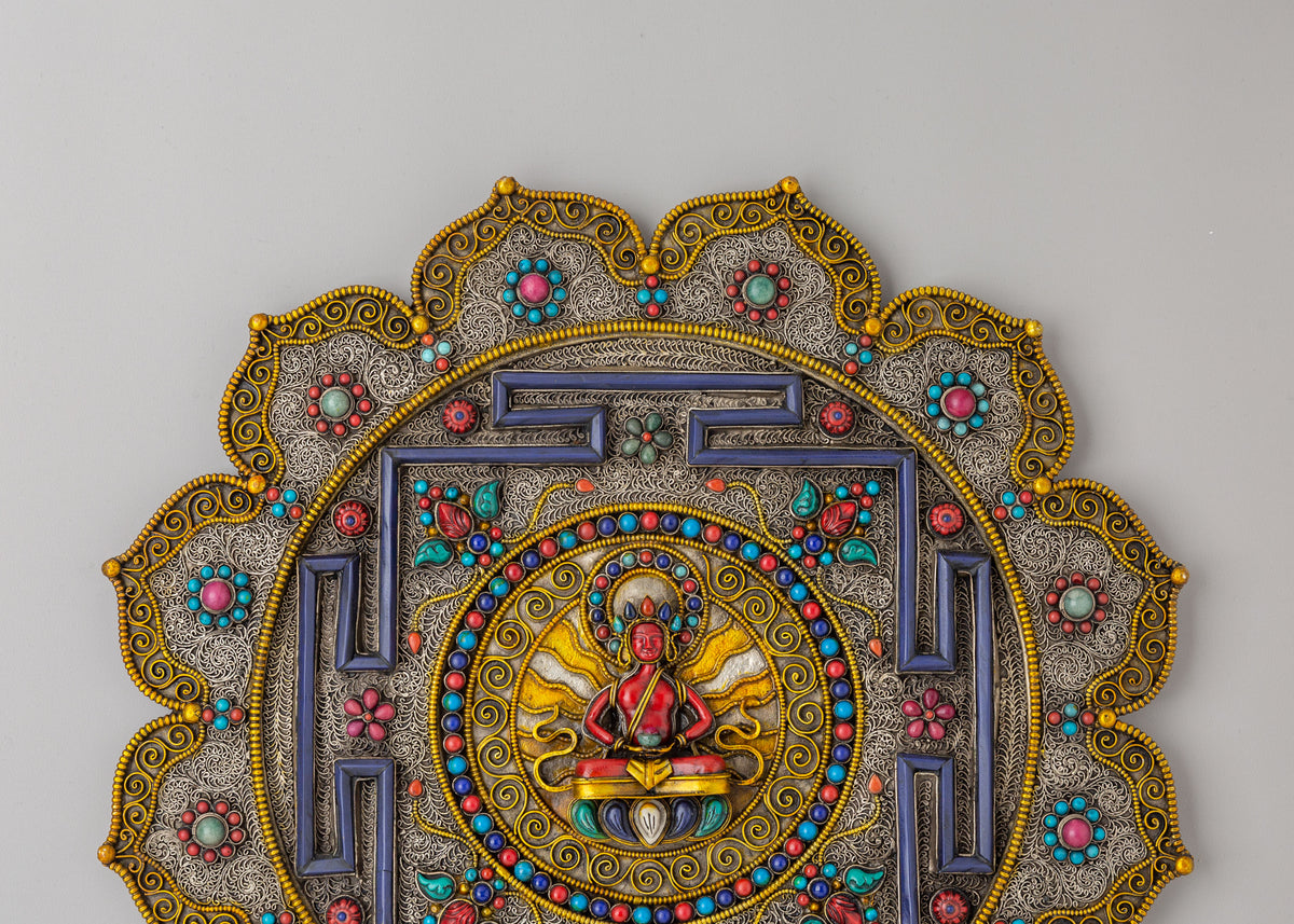 Amitayus Mandala Decor | Handcrafted Spiritual Artwork