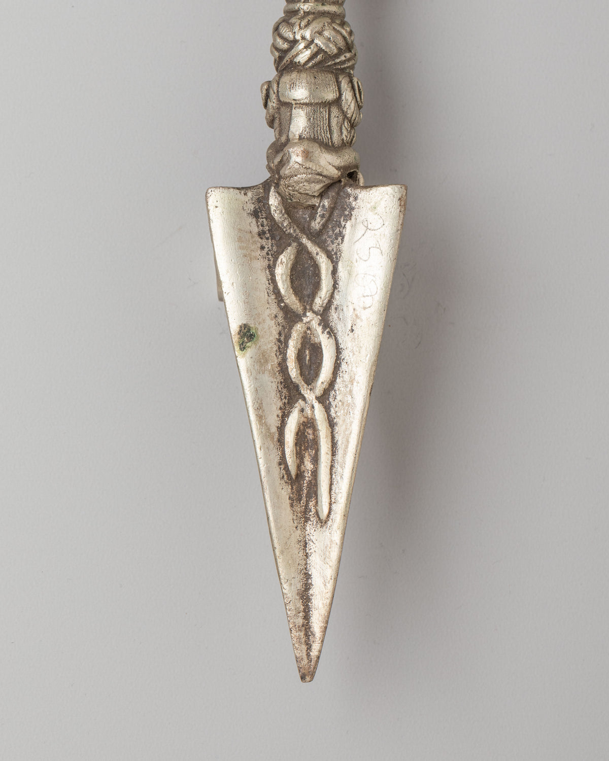 Traditional Tibetan Phurba for Altar | Silver Plated Ritual Dagger