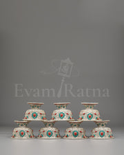 Buddhist Shrine Offering Bowl Set 