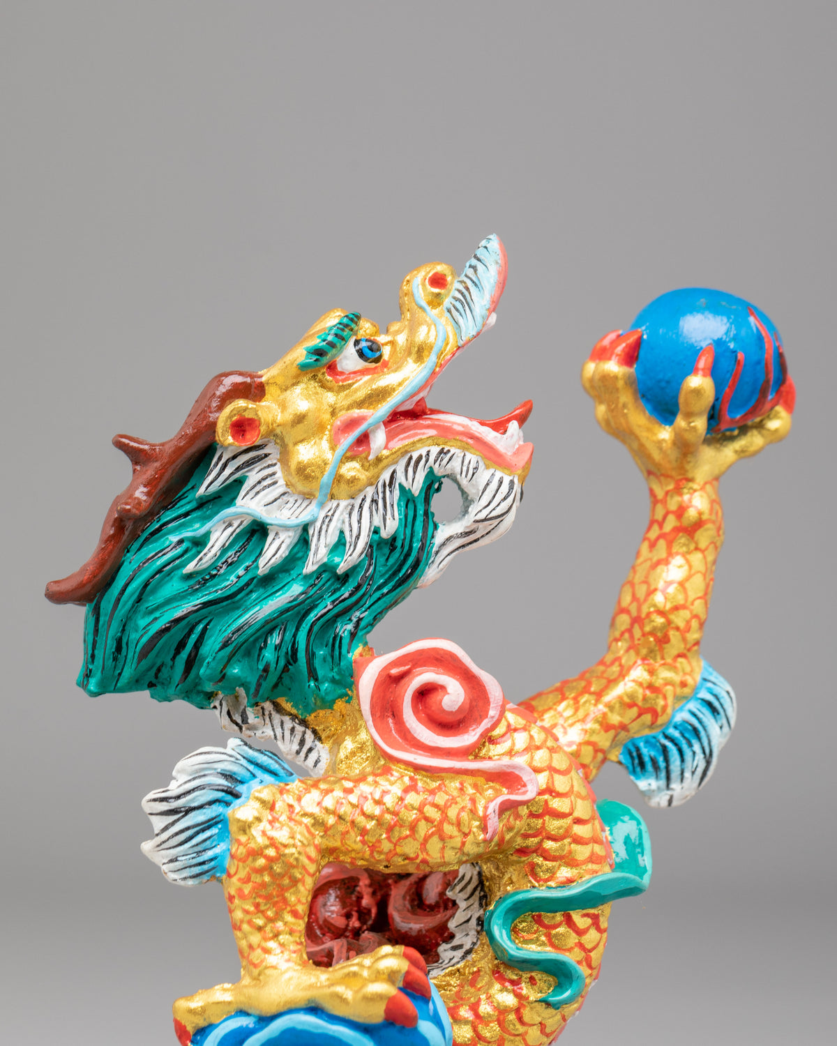 Mythical Dragon Sculpture | Handcrafted Tibetan Artwork