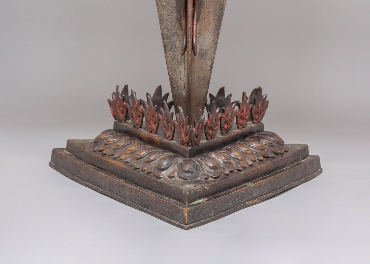 Exclusive  Mahakala Ritual Tool | Handcrafted Spiritual  Phurba