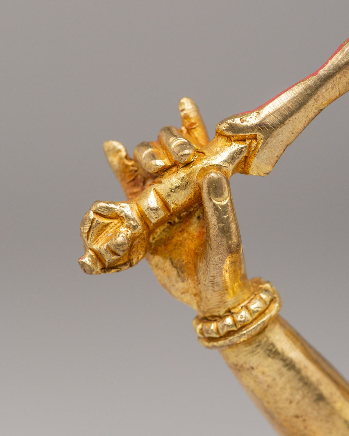 24K Gold Plated Manjushri Sculpture | Wisdom Deity Sculpture