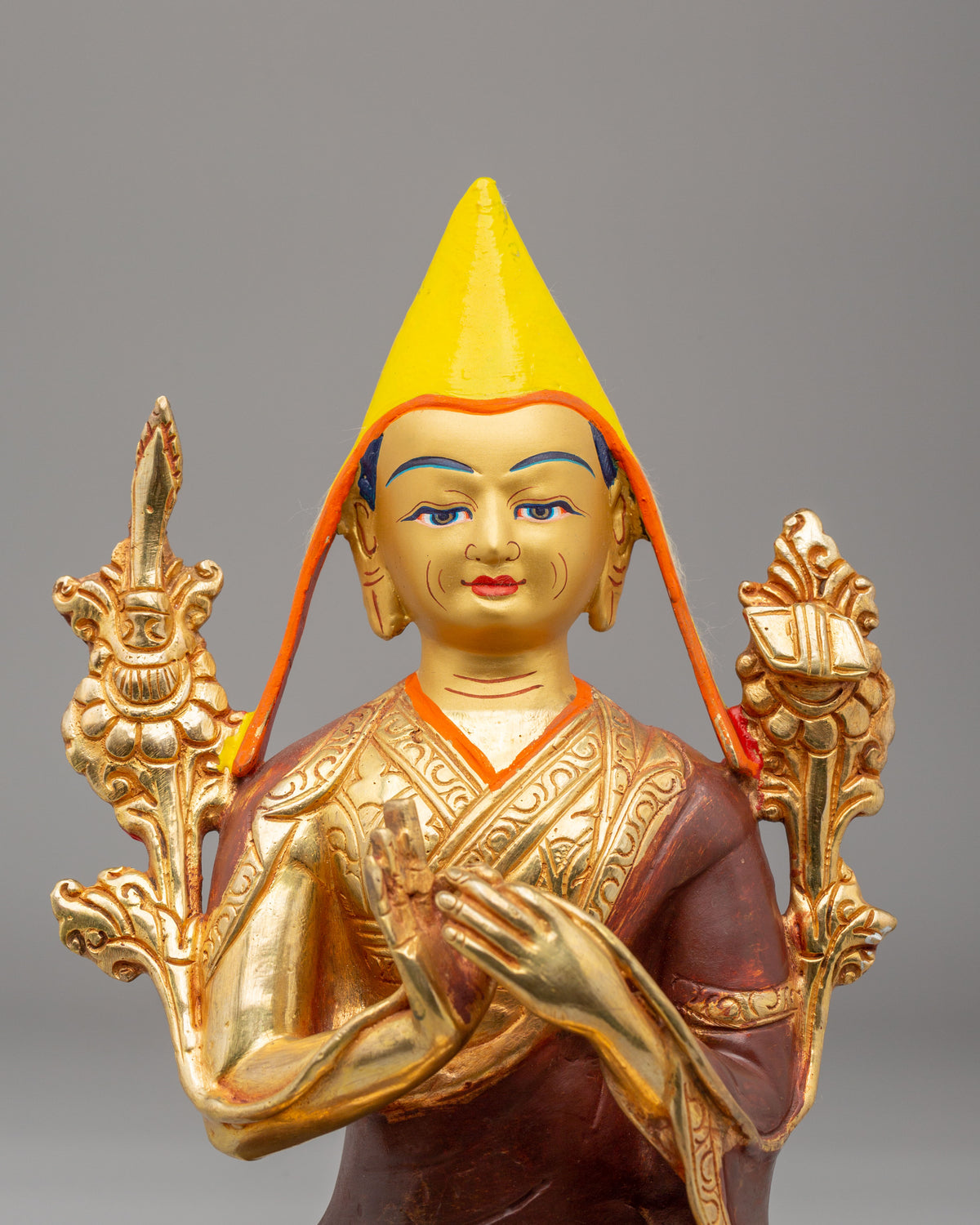 Lama Je Tsongkhapa Sculpture | Himalayan Tibetan Artwork