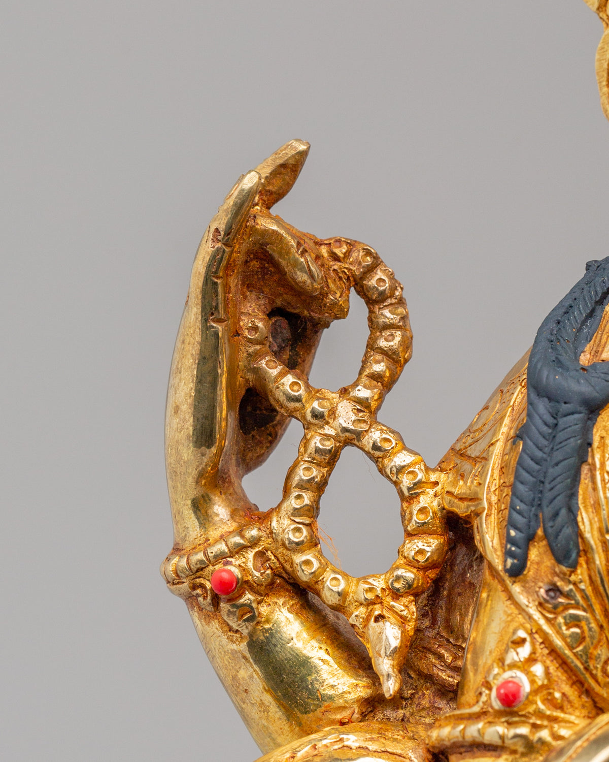 Buddhist Altar Chenrezig Sculpture | 24K Gold Gilded Compassion Statue