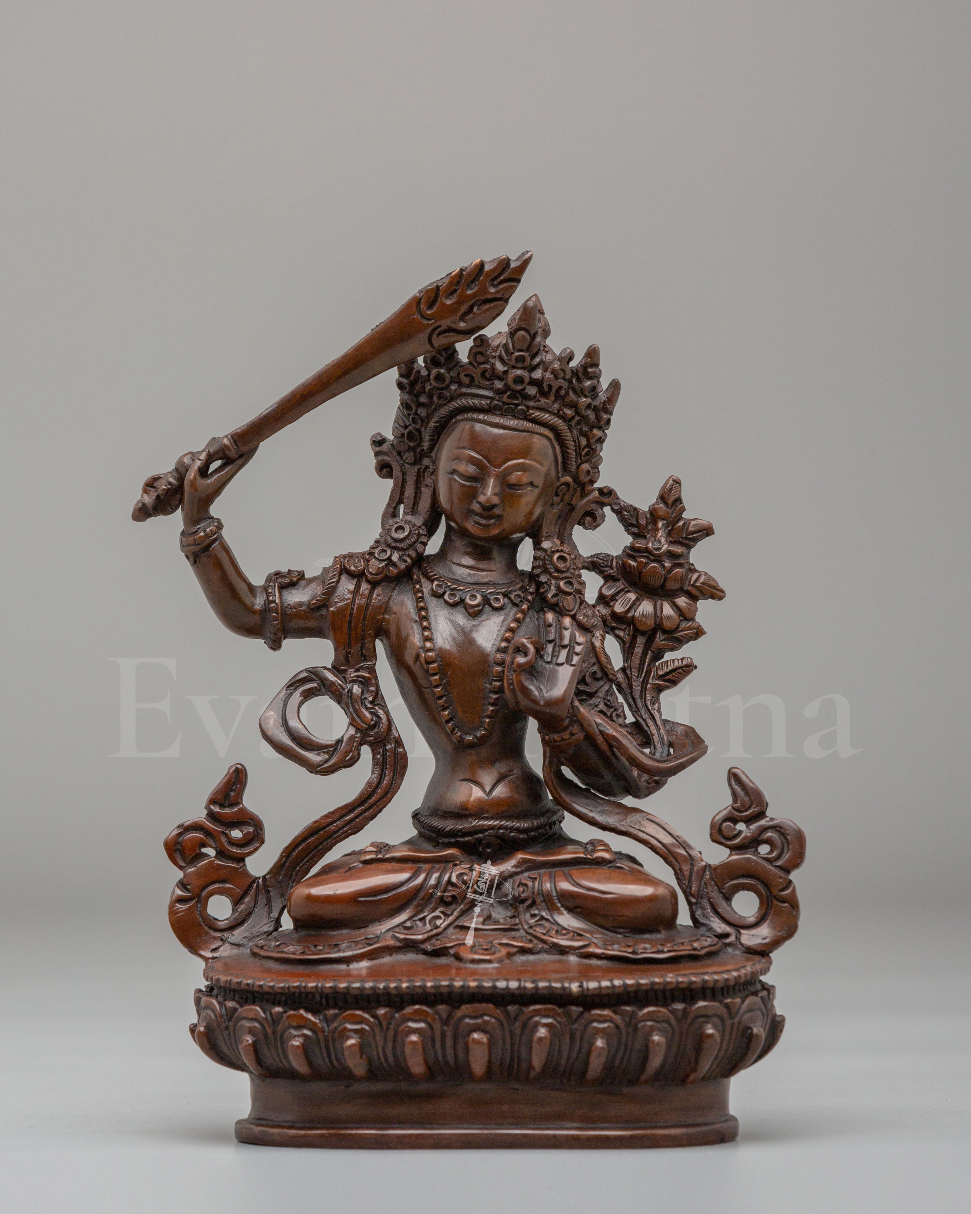 Tibetan Buddhist Manjushri Sculpture 