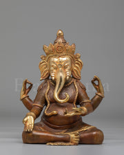 Sacred Himalayan Ganesh Altar Statue