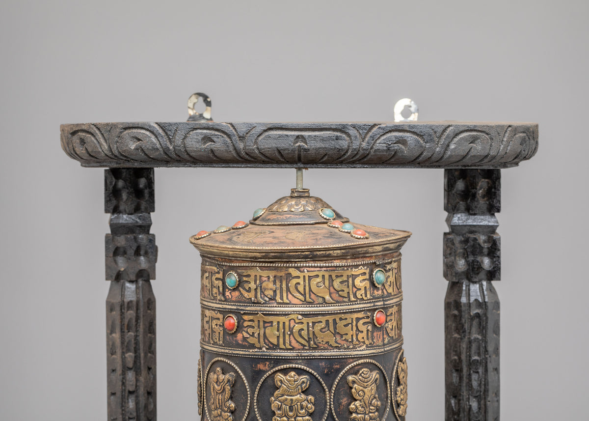 Tibetan Prayer Wheel for Buddhist Practice | Shrine Buddhist Artwork