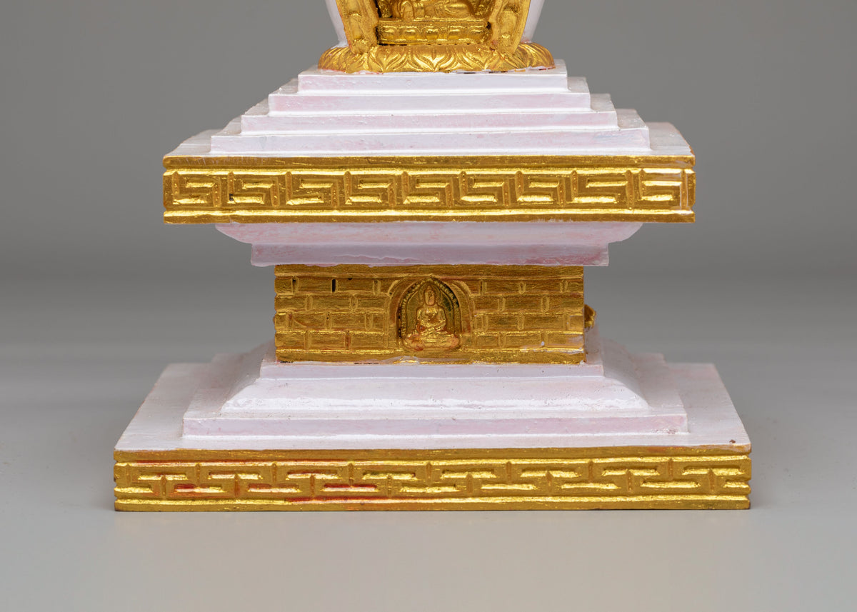 Buddhist Enlightenment Stupa for Altar | Sacred Tibetan Spiritual Art