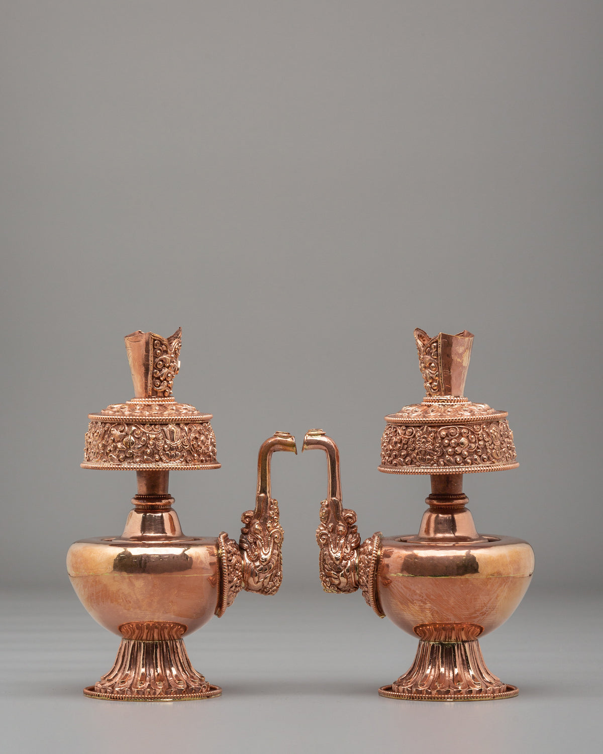 Buddhist Shrine Bhumba Set | Handcrafted Copper Ritual Vessels