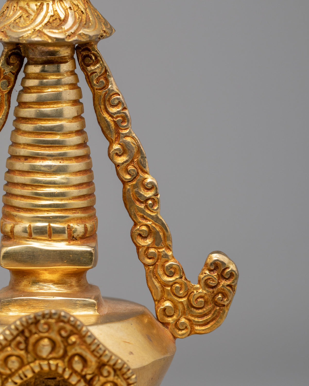 Handcrafted Enlightenment Altar Chorten | Tibetan Ritual Art for Spiritual Practice