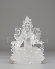 Crystal Green Tara Sculpture 