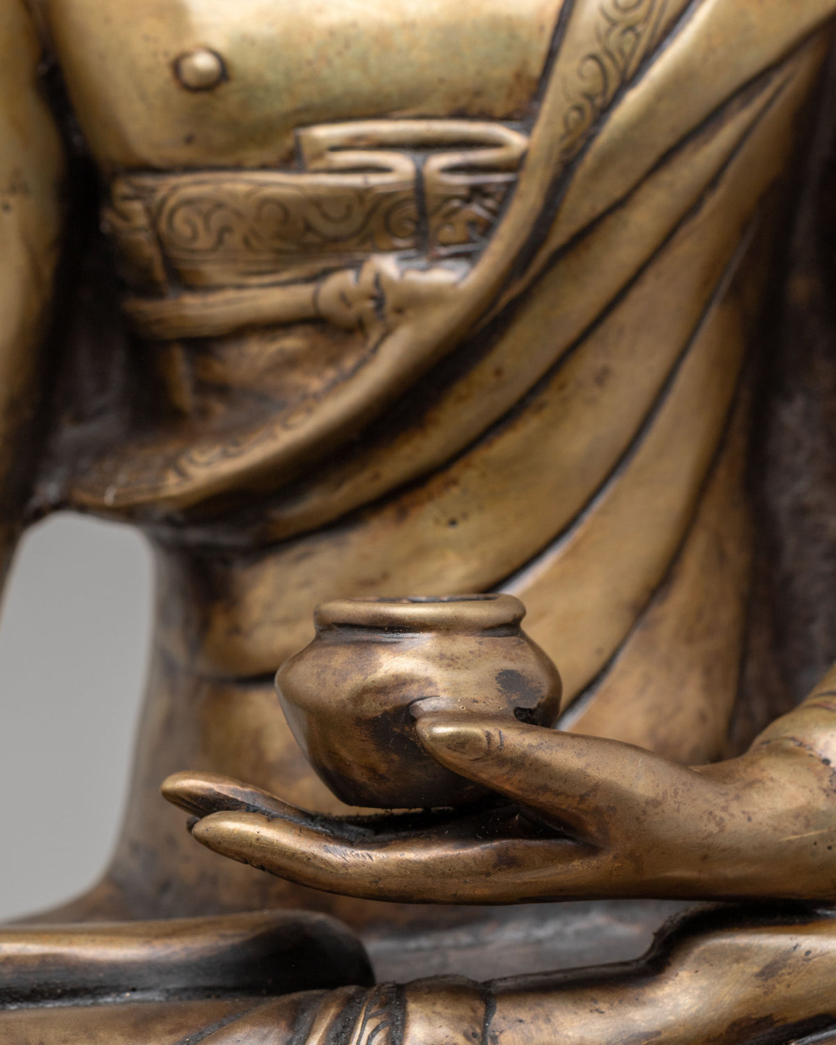 Shakyamuni Buddha Sacred Buddhist Statue | Handcrafted Figurine for Altar Decor