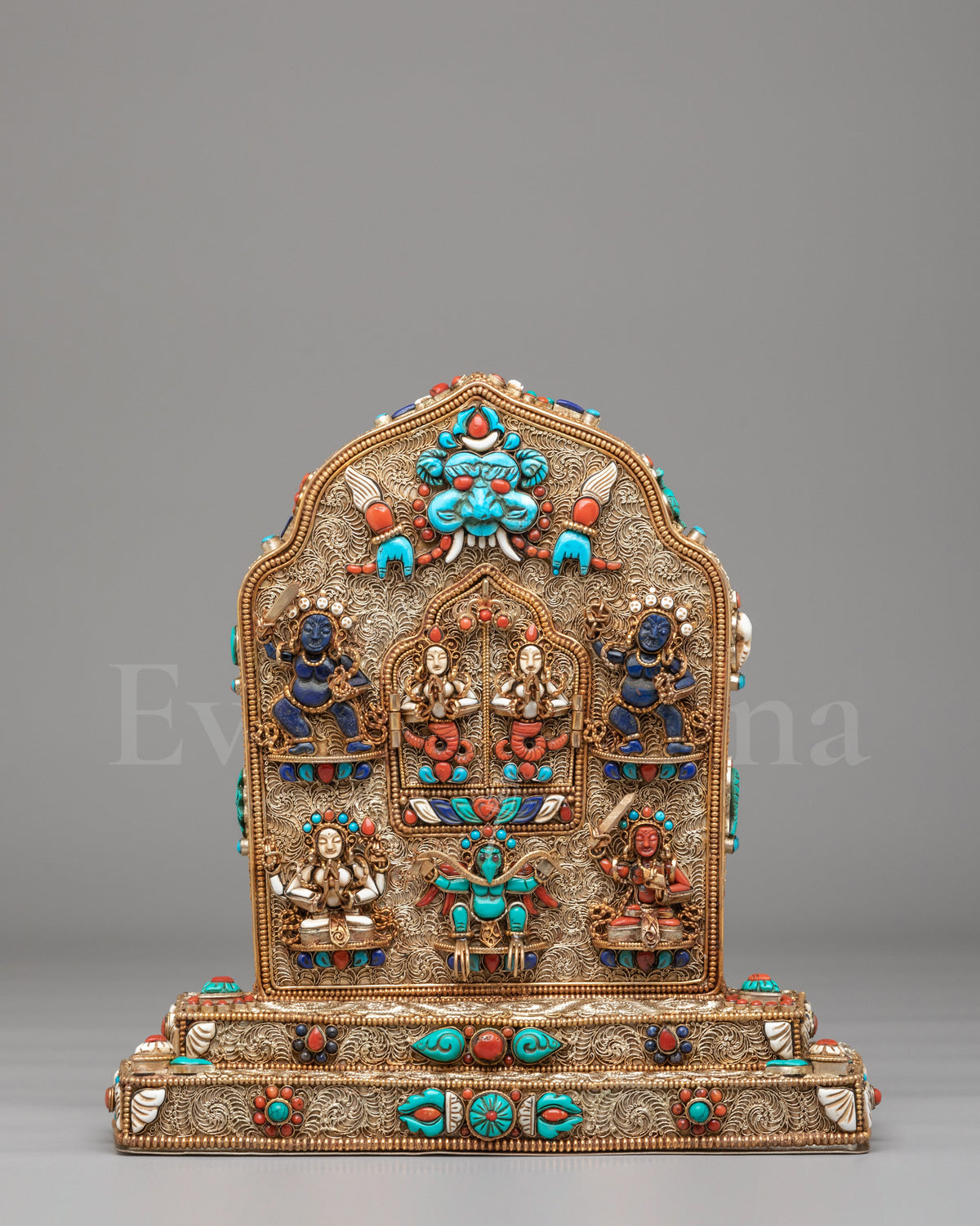 Tibetan Buddhist Ghau Shrine Box  