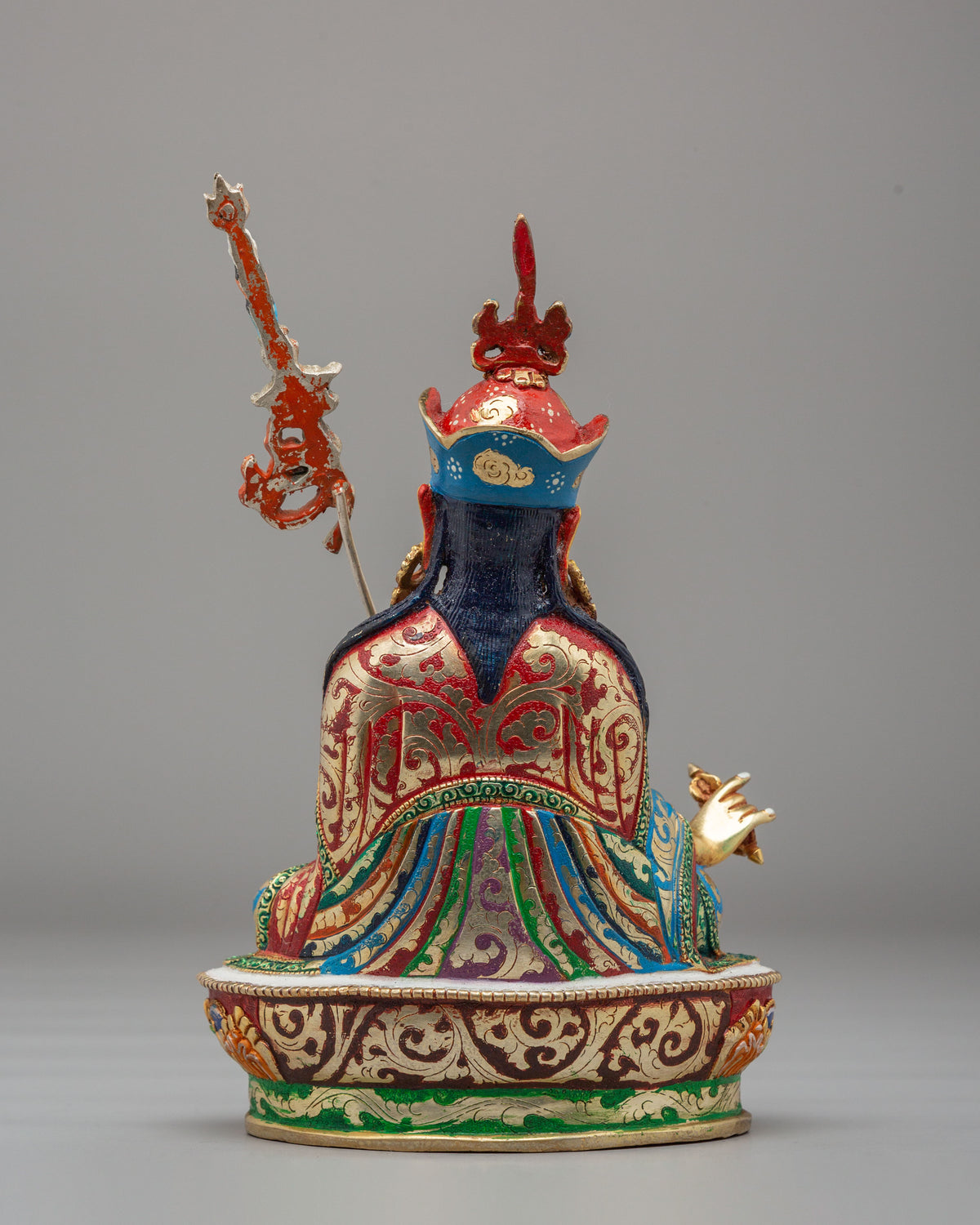 Traditional Guru Rinpoche Statue | Himalayan Buddhist Altar Decor
