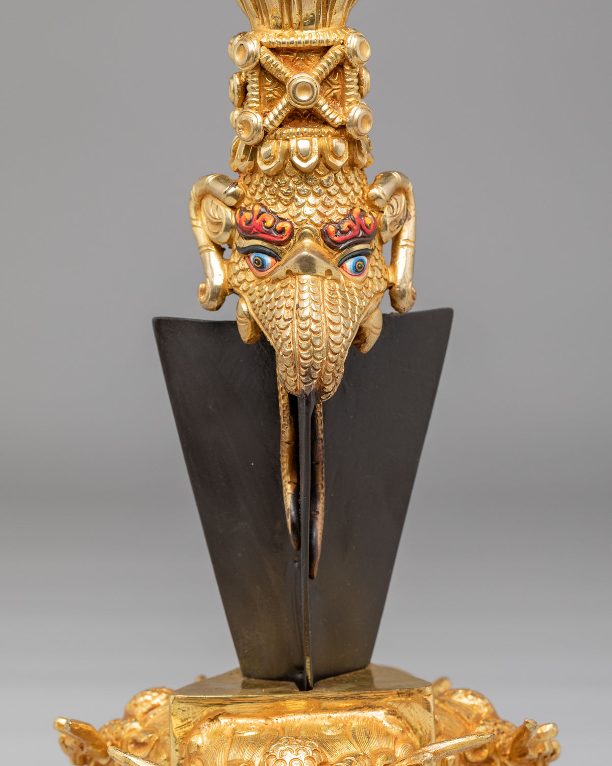 Handcrafted Altar Ritual Phurba | Gold Plated Tibetan Buddhist Ceremonial Dagger
