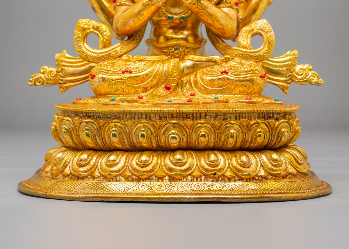 Traditional Cchenrezig Buddhist Statue | Handcrafted Artwork for Home Decor