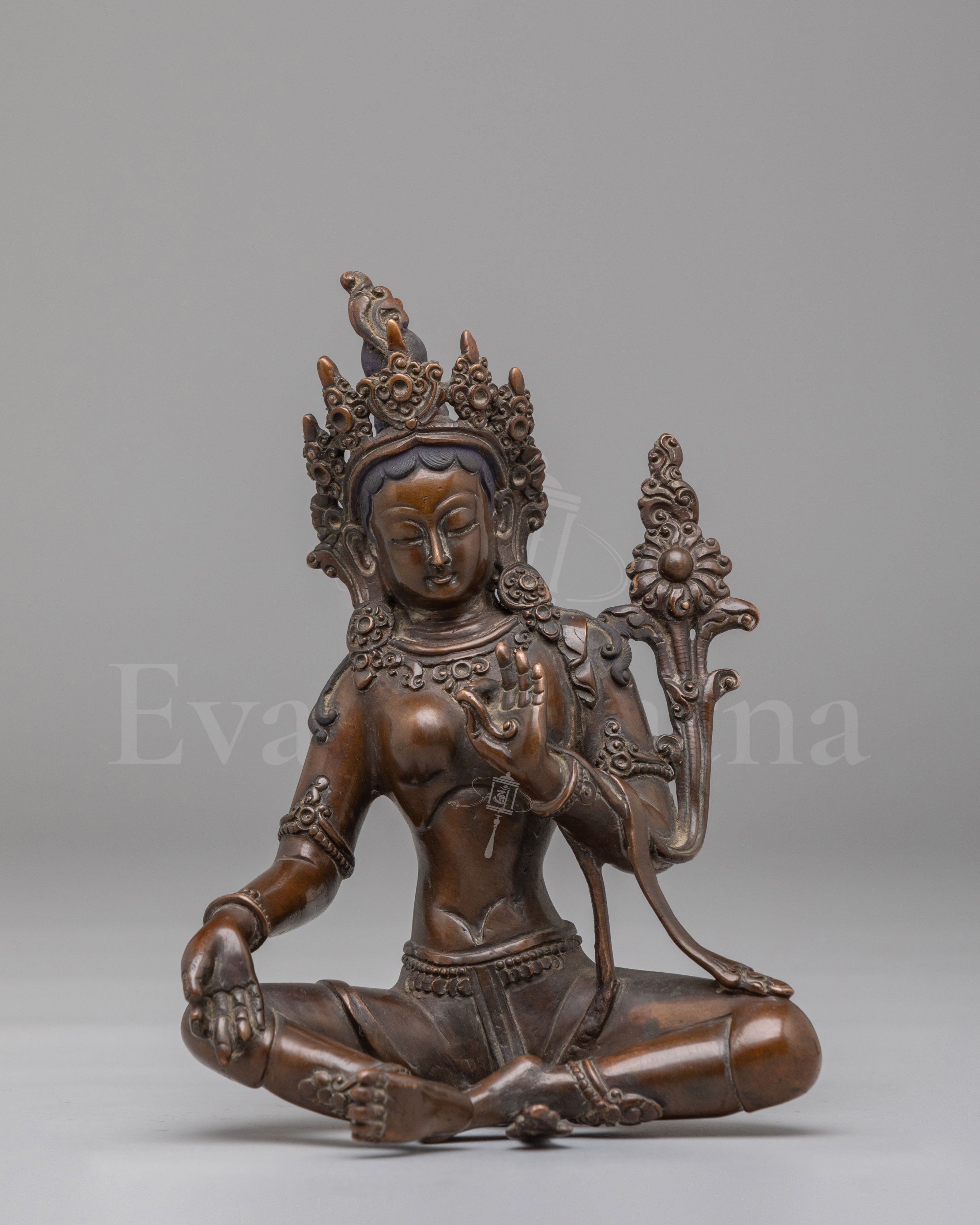 Buddhist Altar Green Tara Sculpture