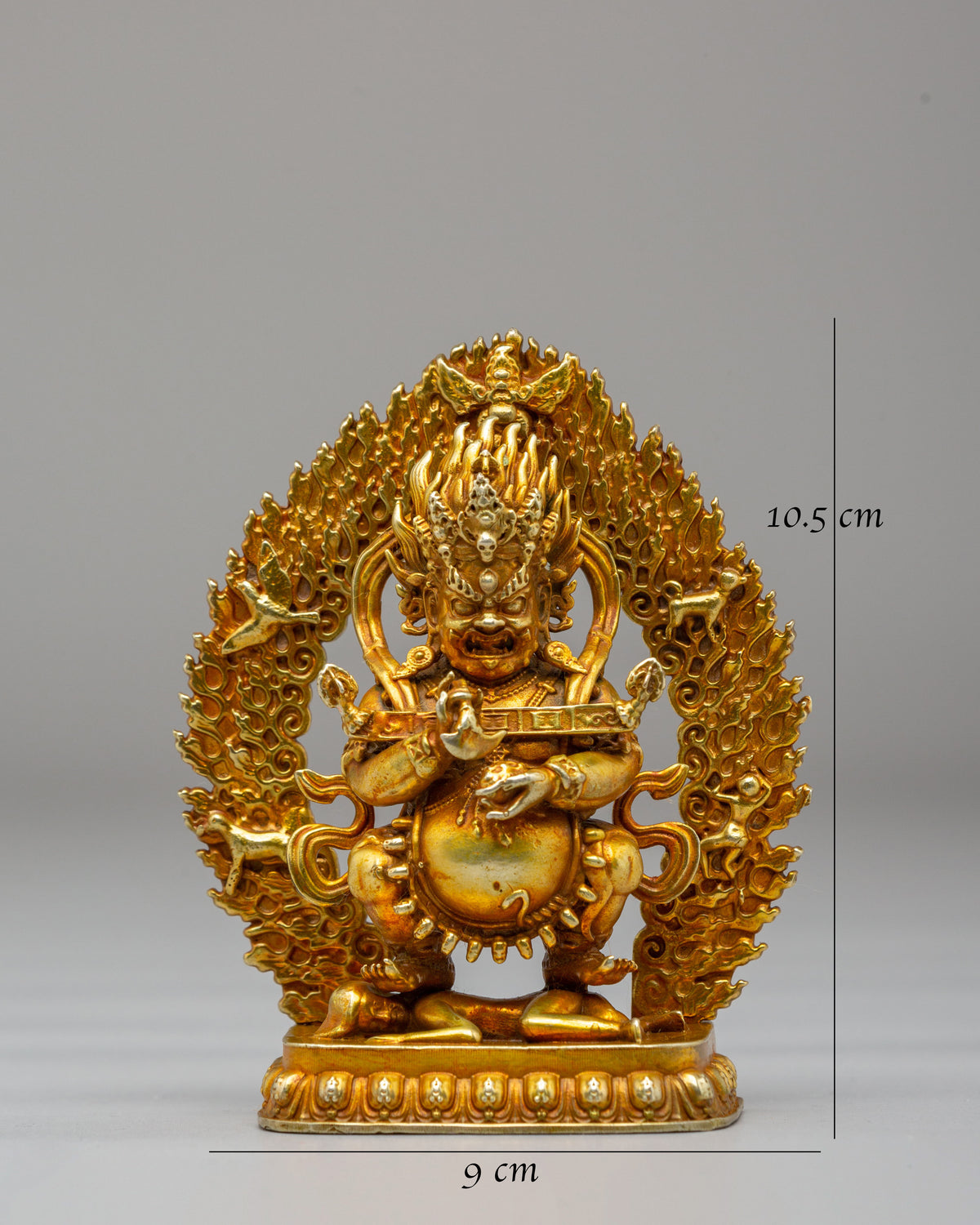 Shakya Mahakala Buddhist Protector Statue | Tibetan Wrathful Deity Figurine