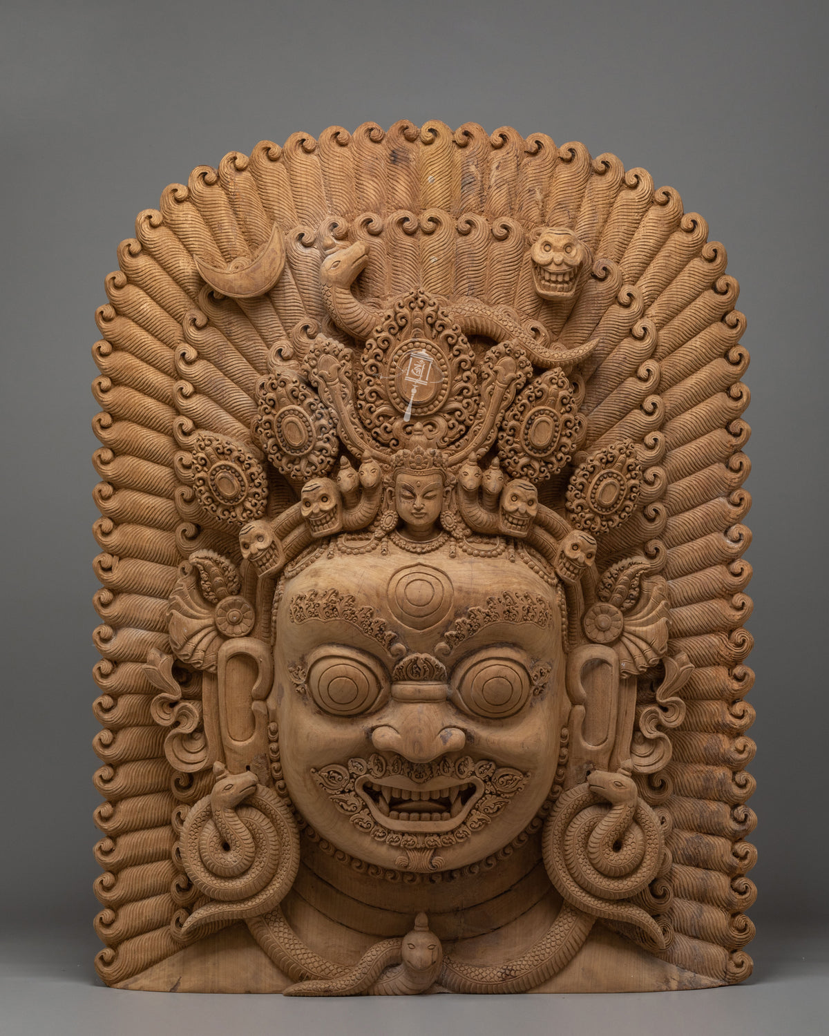 Wooden Bhairava Wall Hanging