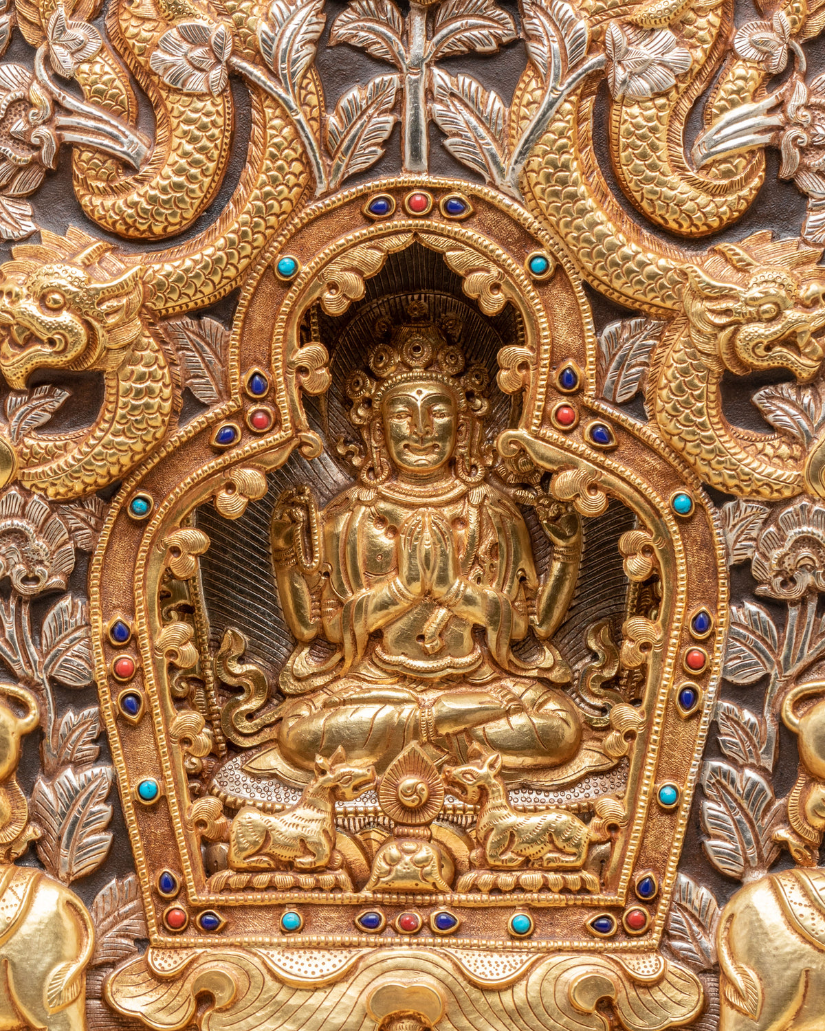 Handcrafted Tibetan Chenrezig Ghau Box | Spiritual Meditation Tool