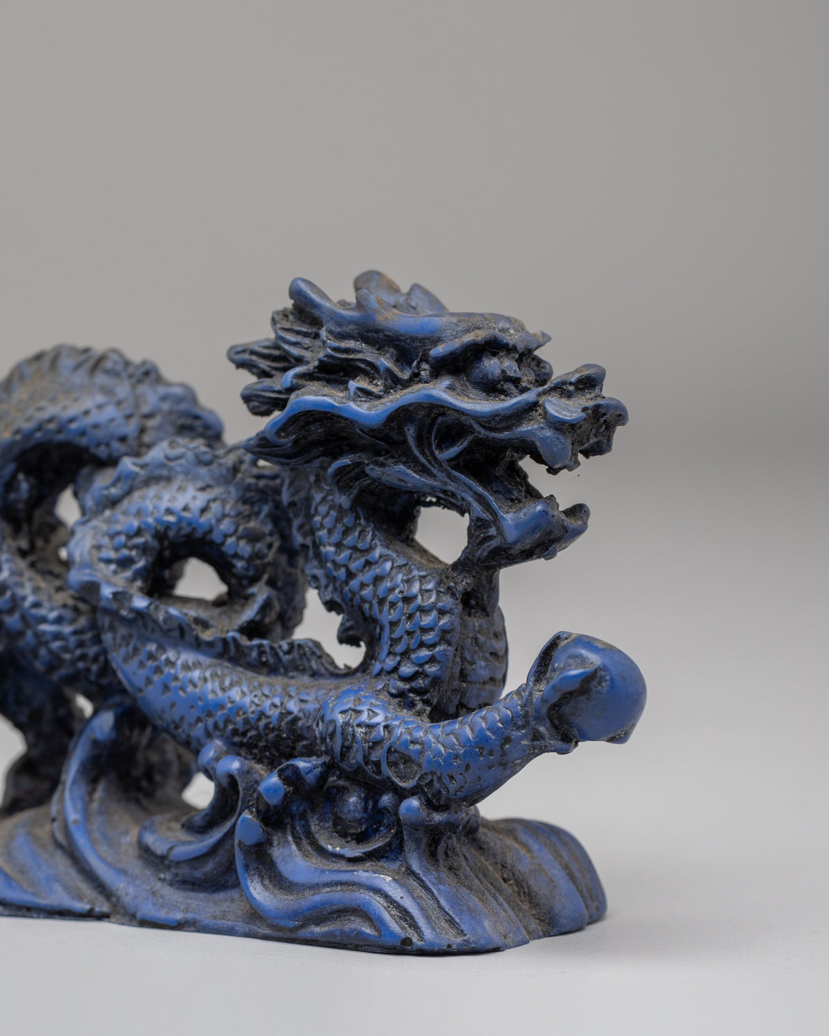Guardian Dragon Sculpture | Traditional Himalayan Lapis Lazuli Dragon Figurine