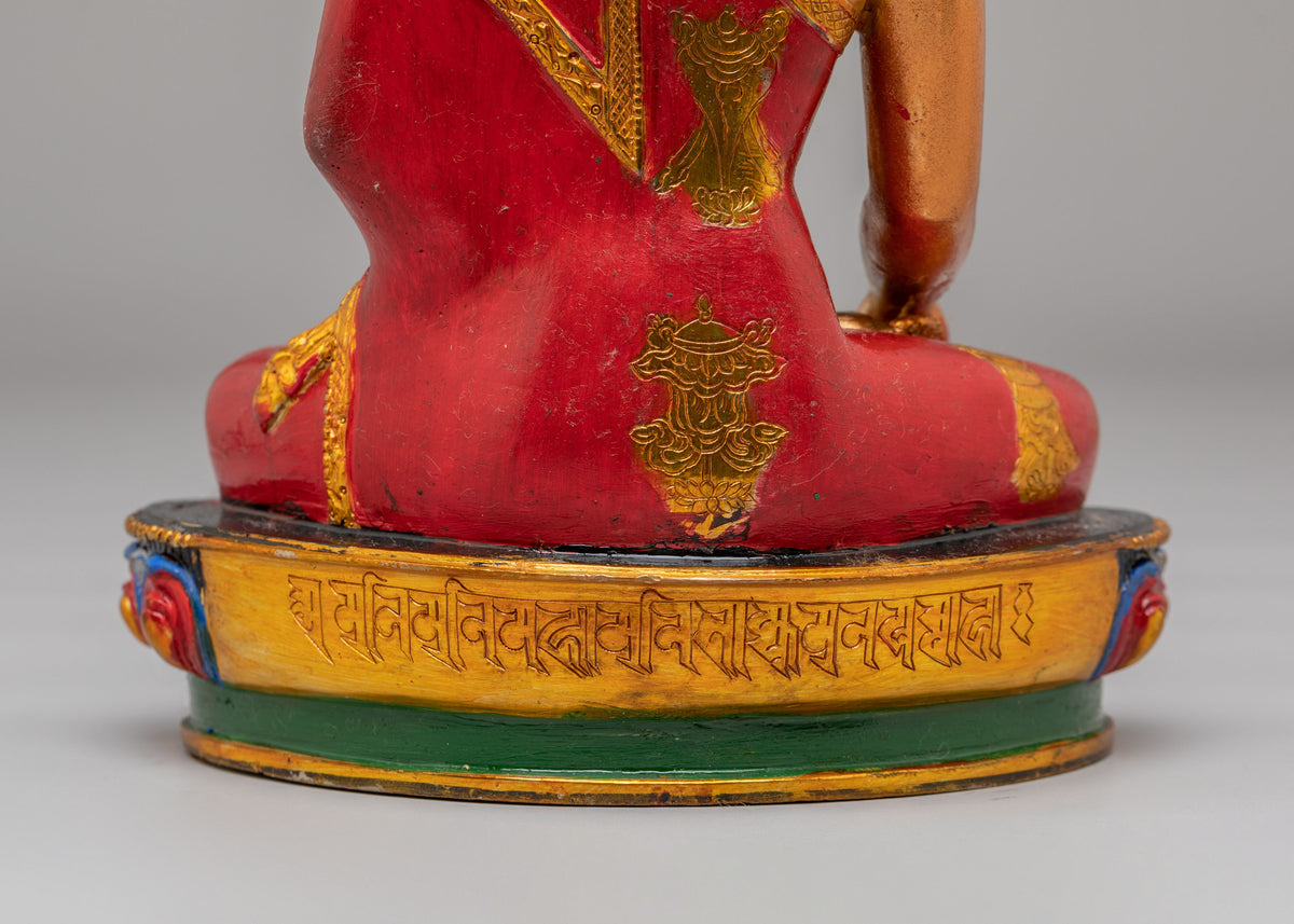 Crowned Shakyamuni Buddha Statue | Gold Plated Copper