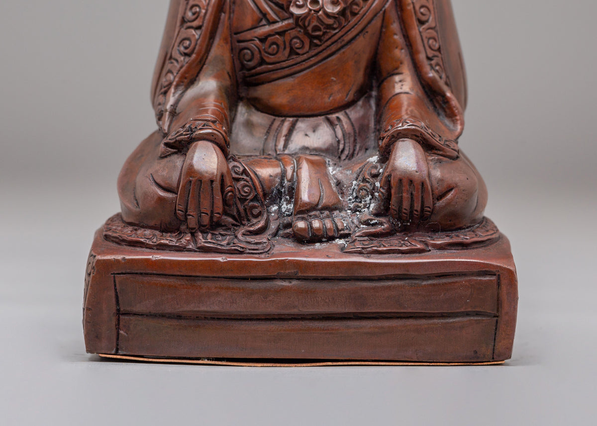 Buddhist Master Gampopa Sculpture | Handmade Tibetan Artwork