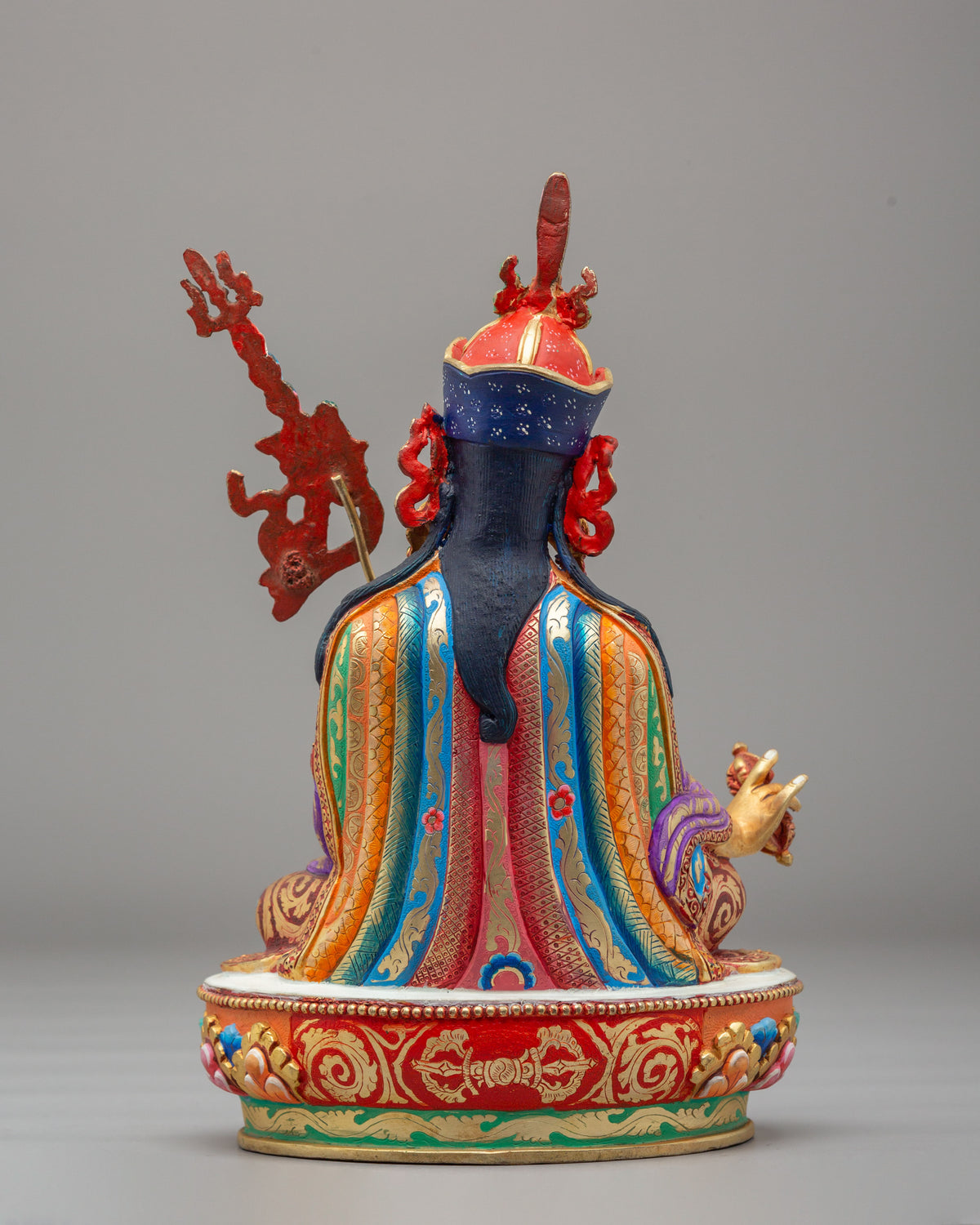 Padmasambhava Home Shrine Statue | Gold Plated Copper