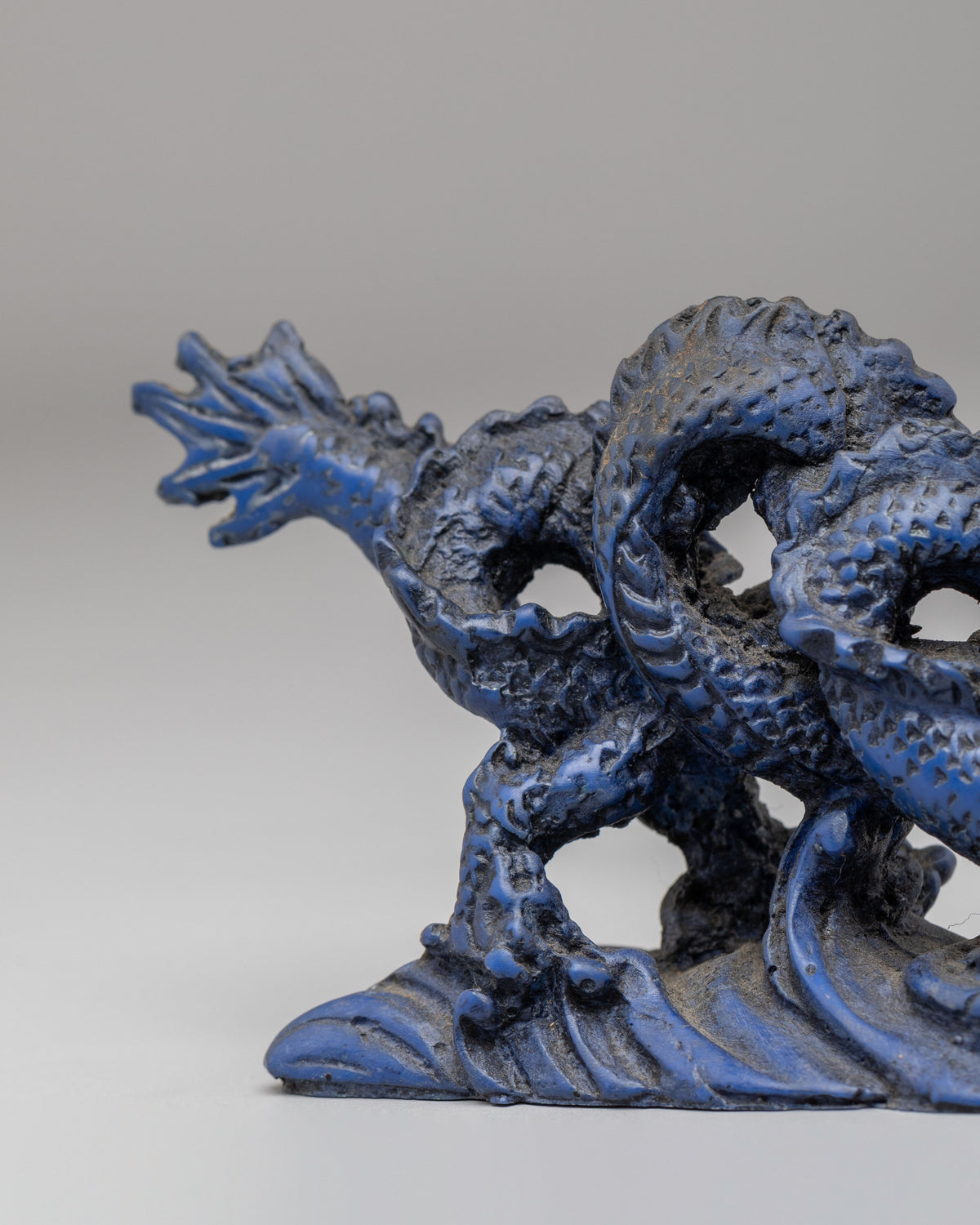 Guardian Dragon Sculpture | Traditional Himalayan Lapis Lazuli Dragon Figurine
