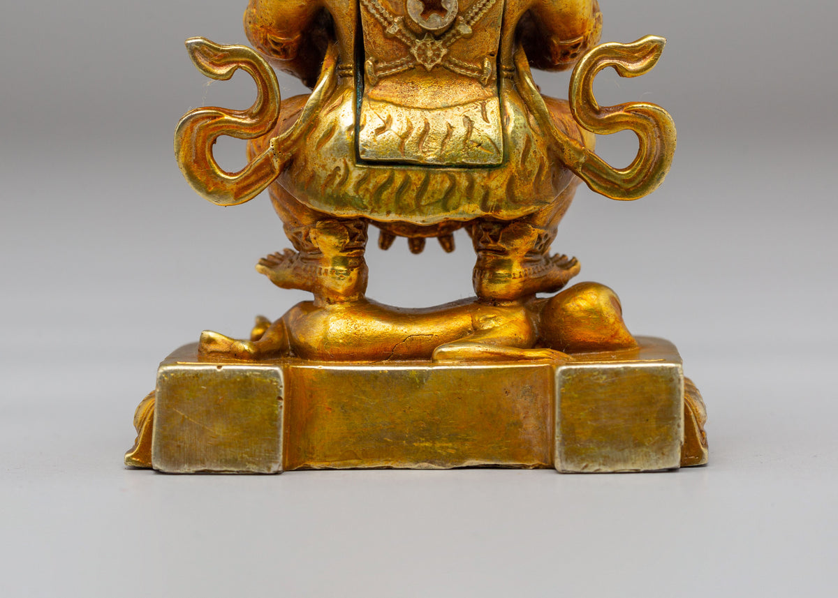 Shakya Mahakala Buddhist Protector Statue | Tibetan Wrathful Deity Figurine
