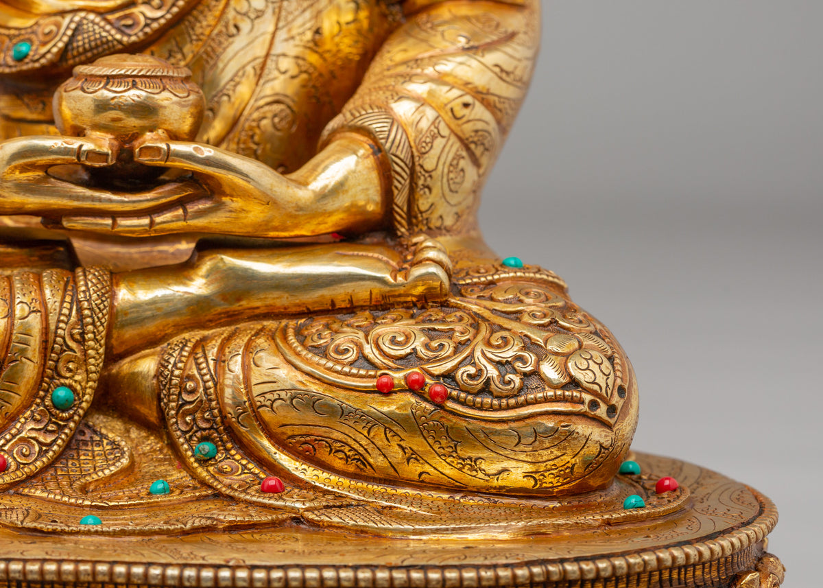 Tibetan Amitabha Buddha Sukhavati Statue | Handcrafted Tibetan Artwork