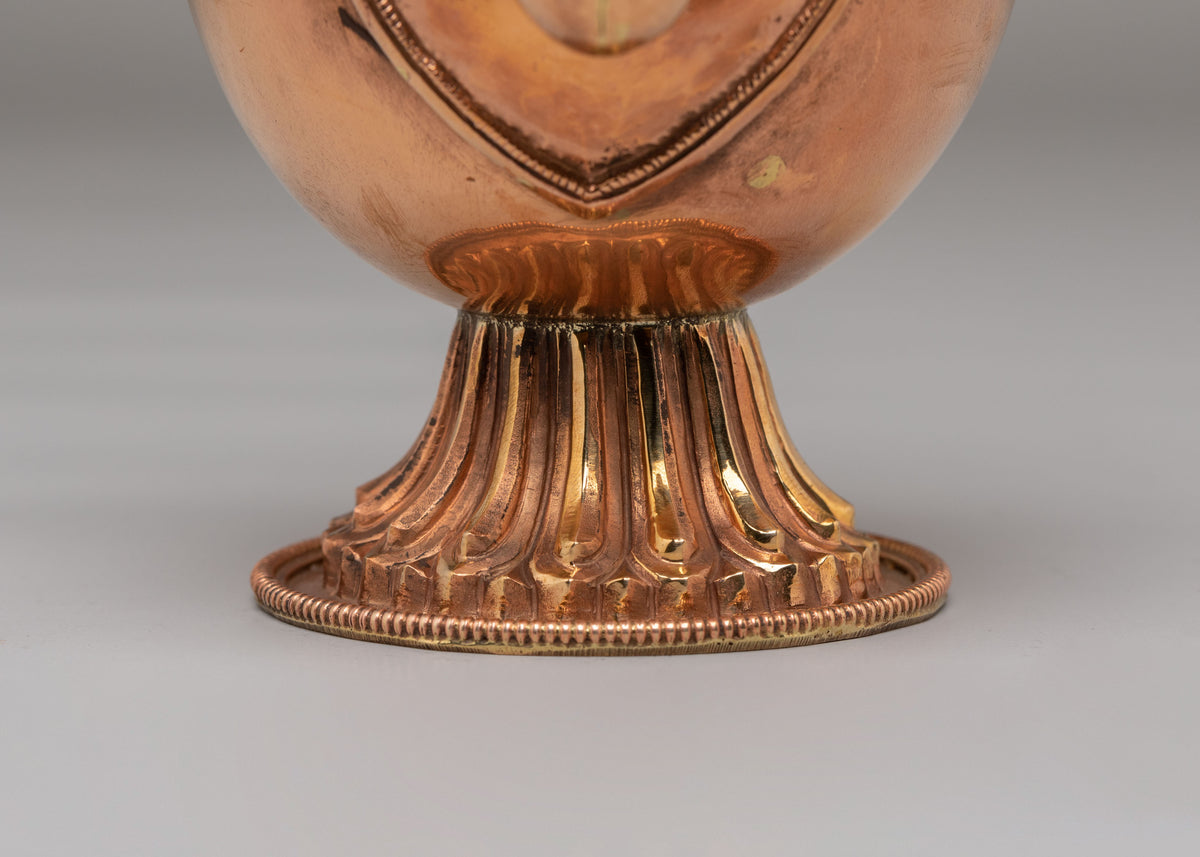 Buddhist Bhumba Offering Vessel | Tibetan Copper Ritual Vase