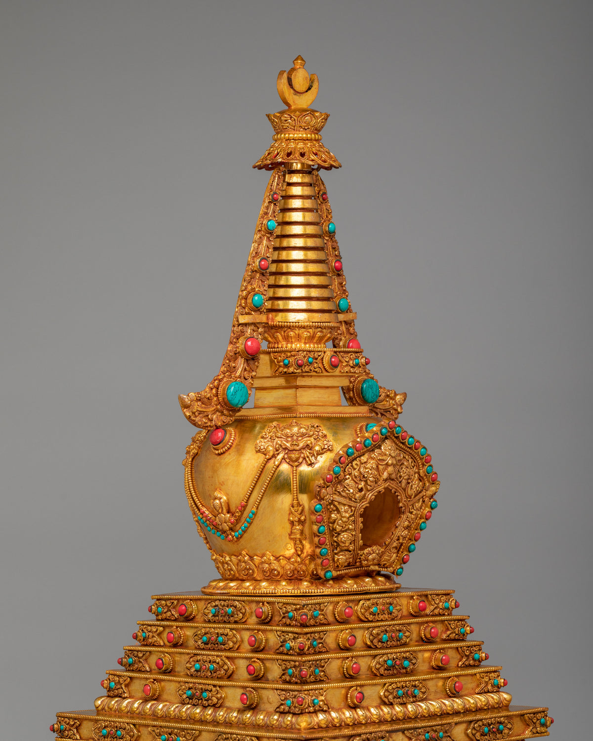 Traditional Buddhist Enlightenment Stupa | Handmade Sacred Buddhist Artwork