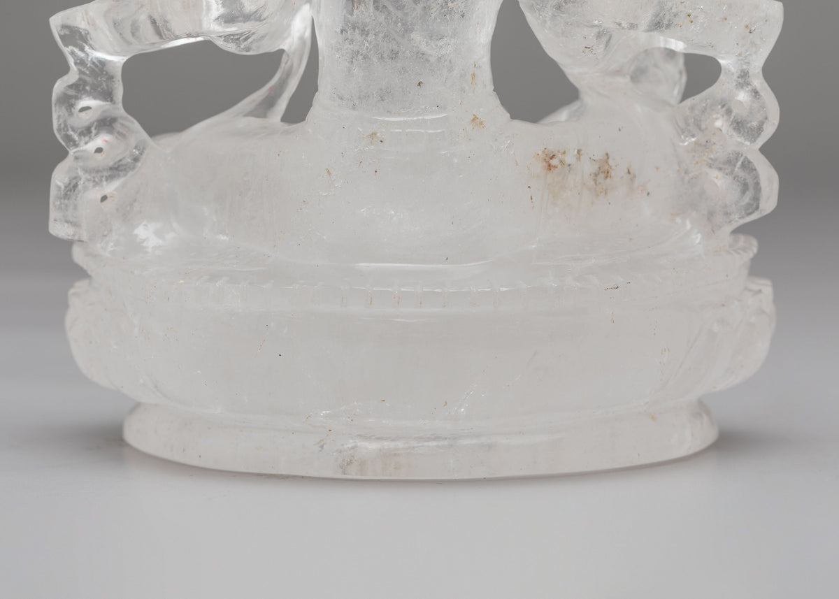 Crystal Green Tara Sculpture | Himalayan Artwork for Altar Decor