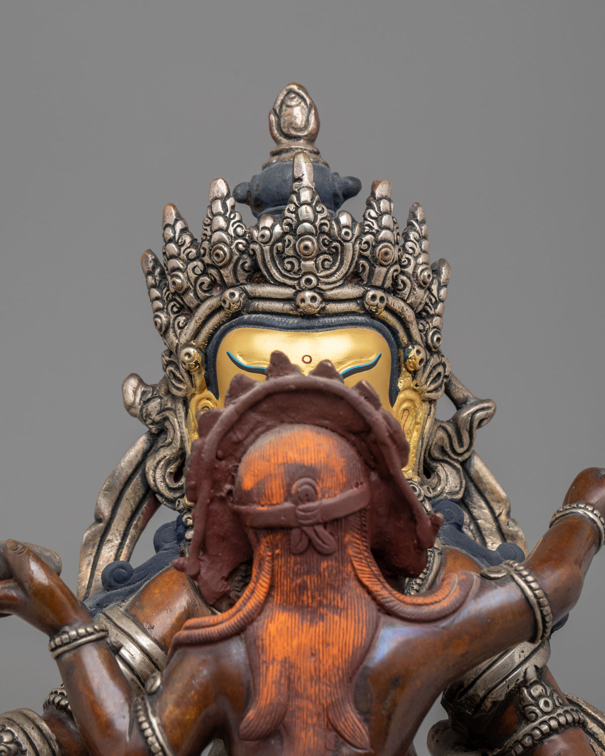 Buddhist Shrine Dzambhala Statue | Tibetan Wealth Deity Sculpture