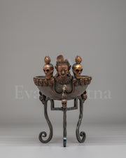 Himalayan Ritual Kapala With Stand  